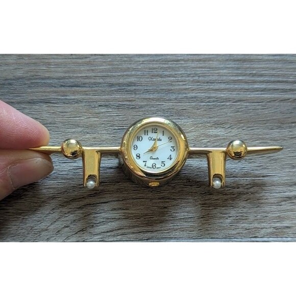 Vintage Xanadu Quartz Mini Airplane Desk Clock Gold Needs Battery Paperweight - Picture 2 of 4